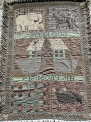 God Keeps His Promises Tapestry Blanket Christian Bible Nursery 42 x 30 in