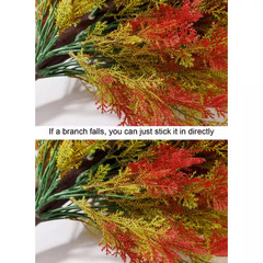 Autumn Harvest 26 In. Green Outdoor Artificial Cedar Shrub UV Resistant Faux Pla