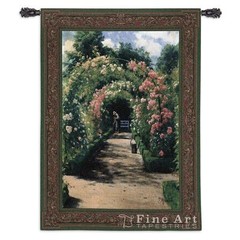 In The Garden Park Flower Arch Landscape Wall Tapestry 53″x76″