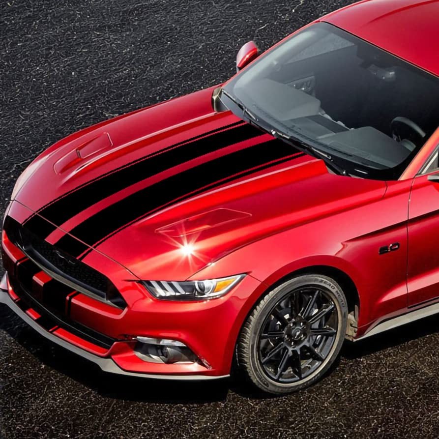 HUWANDE 63»x11» Racing Body Stripes Stickers,Cars Hood Vinyl Decals,Car Pat…