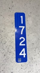Double-Sided Vertical Reflective 911 Address Sign 18″X4″ By SSMG