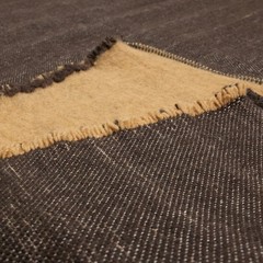 100% LLAMA WOOL REVERSIBLE BLANKET/BEDSPREAD SOLID CHOCOLATE BROWN XLARGE 94×79″