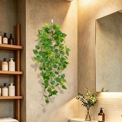 Artificial Hanging Plants with Wall Planter, Faux Pothos Vines Fake Hanging P…