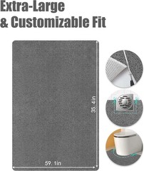 Extra Large Shower Mat, 35.4 x 59.1 Inch Non Slip Shower Mats for Inside