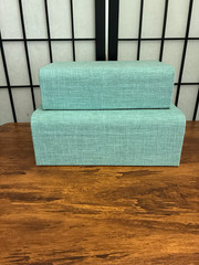 Green Decorative Storage Box Set – 2‑Piece Fabric Bins, Rectangular, Durable,