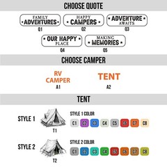Family Adventures Personalized RV Decal, Custom Camper Sticker, Family Road