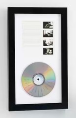 CD Display Frame for Signed Discs Black 6.5×12 Music Collectible Art Real Glass