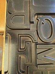 MCM UMBRA Loft BILL HARVEY DESIGN ABSTRACT BRUTALIST WALL ART Print Tray Letter