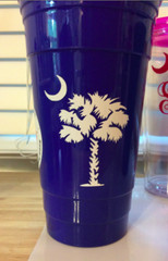 *SALE* Palmetto Tree & Moon – SC – Beach – Palm – South Carolina – Vinyl Decal