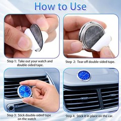Stick on Dashboard Car Clock Mini Tiny Small Luminous Car Vent Clocks Watch USA