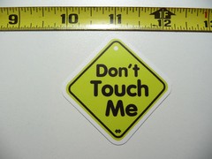 CAUTION DANGER DON’T TOUCH ME SMALL STICKER DECAL FUN LITTLE SIGNS
