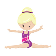 Personalized Gymnastics Girl Sticker – Custom Name & Character Style