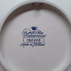 Delft Blue Handpainted Windmill Ceramic Wall Plate Made in Holland 130003