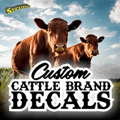 Custom Farm Cattle Brand Vinyl Decal Sticker