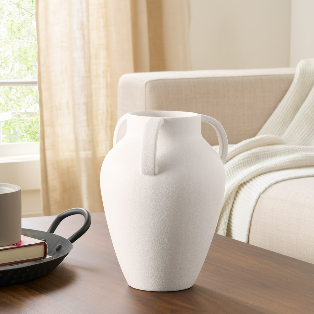 Better Homes & Gardens 9.8″ White Handled Ceramic Vase
