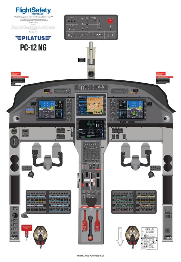Pilatus PC 12NG Cockpit Training Poster 24 in x 36 in