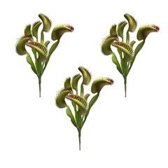 3Pcs Artificial Venus Flytrap Plants Lifelike Carnivorous Venus Flytrap Plant