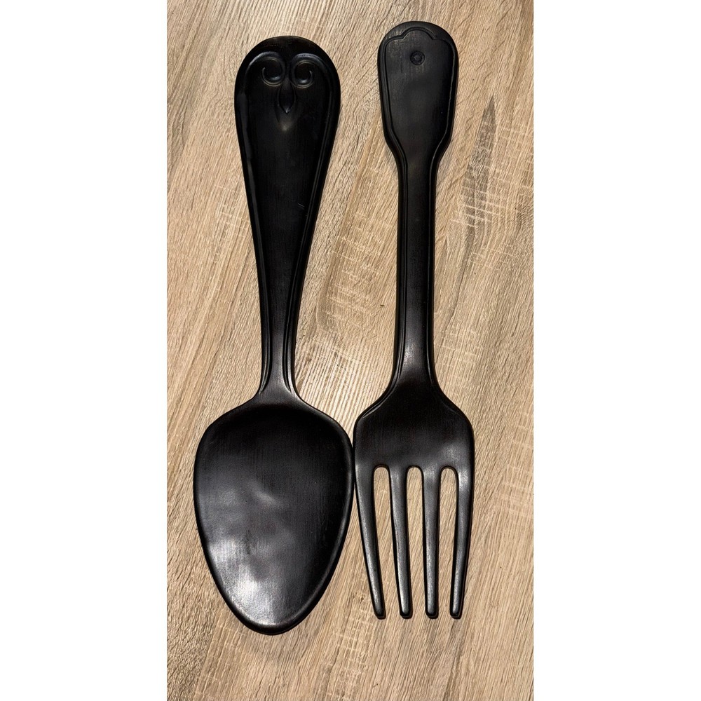 Oversized Fork and Spoon Wall Decor Set Black Hobby Lobby Matte 21 Inch