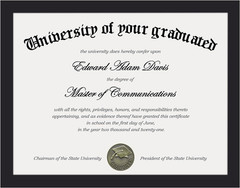 Certificate Frame with Clear Plexiglass, 8.5 by 11 Picture Diploma Document Degr