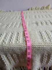 Vintage mcm Butter Yellow Crochet Cableknit Baby Blanket Fringe 1970s Handmade