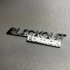 1PC BLACKOUT EDITION Custom 3D Text Car Badge Fender Emblem Tailgate Toolbox