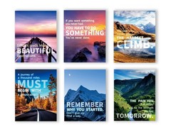 Motivational Wall Art Decoration Painting | 6-pack 8 x 10 inches, Suitable fo…
