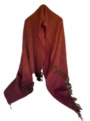 Vintage Noble Excellence Peruvian Alpaca & Wool 65×50 Throw Blanket Maroon