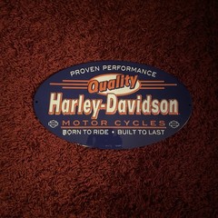 Vintage-Style Harley-Davidson Oval Metal Sign Motorcycle Biker Collectible
