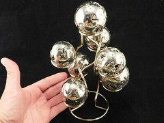 SEVEN! Sphere Display Stand Metal Medium Size Gold Color