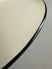Ceramic Plate Moroccan Hand Painted Decorative 8” Black White Gray Mandela