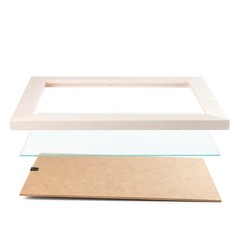 11×14 Rustic White Washed Solid Wood Picture Frame