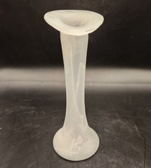 Hand Blown Frosted Glass Vase: Centerpiece for Any Room
