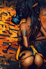 Graffiti Art Girls Shaped Letters Painting Print Wall Art Home – POSTER 20×30