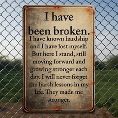 Rustic Motivational Quote Wall Art Plaque Inspirational Home Decor Metal Sign
