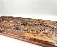 Trout Fish Fishing 3D Wood Carved Carving Wall Hanging Art 21 3/4″ Custom-Made