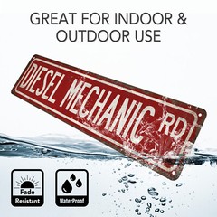 Diesel Mechanic Street Sign Automotive Auto Shop Garage Decor Truck 104180021021