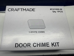 Craftmade CH1000-W Builder Rectangular Door Chime, 8″ H x 7″ W x 2″ D, White