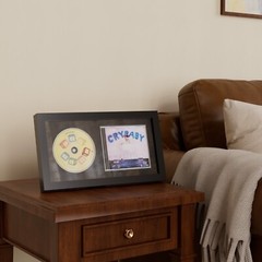 CD Cover Black Frame Black Mount Memorabilia Music Wall Art Display Album 14″x7″