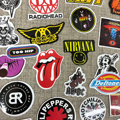 100+ Rock Band Stickers Lot Punk Metal Rock Music Decals For Laptop Guitar Case