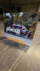 Rexy Porshe GTR Skeleton Aluminum Sublimated Glossy Wall/Desk Art With Stand