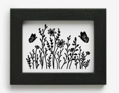 Boho Wildflowers & Butterflies Vinyl Decal Sticker Car Truck Window Wall Art