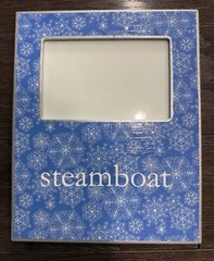 Ski Steamboat Colorado Blue Snowflake Picture Frame 4×6