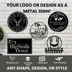 Custom Metal Sign, Your Custom Text Here Sign, Your Logo Here Decor