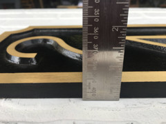 Five Number Horizontal Rectangular House Numbers: 19″ x 5 3/4″ Authentic Brass