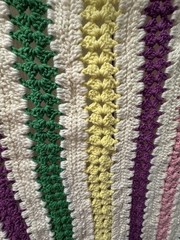 Handmade Crocheted Throw Blanket Multi Colors