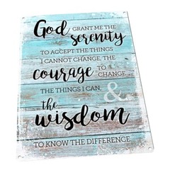 Serenity Prayer Metal Sign; Wall Decor for Office or Meeting Room