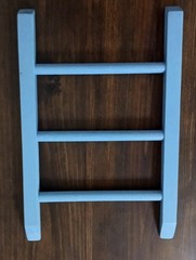Small Blue 3 Rung Free Standing Decorative Towel Ladder 17.5″ x 11.5″ x 1.5″