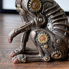 Custom Made Steampunk Jack Rabbit Asymmetrical Sculpture Figurine Statue Décor