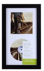 CD Display Frame for Signed Discs Black 6.5×12 Music Collectible Art Real Glass