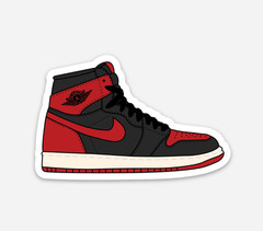 3″ Jordan 1 Sticker Sneakers Nike Decal Matte Finish Chicago Bred Mocha Royal
